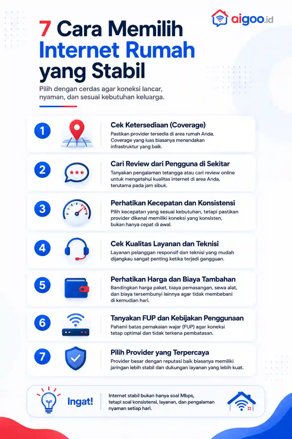 7 cara memilih inernet yang stabil